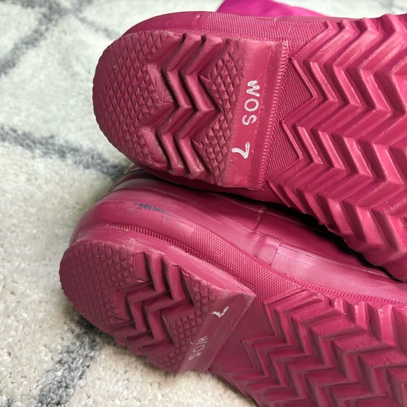 Vintage Sorel Women’s 7 Neon Vibrant Pink Winter Boots 90s Retro Made in Canada - Picture 8 of 10